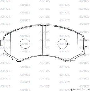 Advics SN116 - Тормозные колодки, дисковые, комплект avtokuzovplus.com.ua