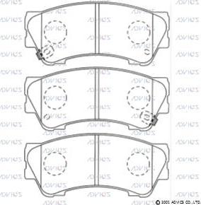 ADVICS SN124P - Гальмівні колодки, дискові гальма autocars.com.ua