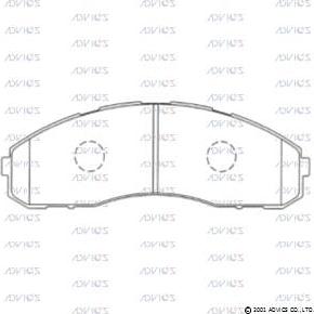 Advics SN137 - Гальмівні колодки, дискові гальма autocars.com.ua