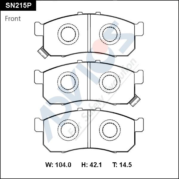 Advics SN215P - Гальмівні колодки, дискові гальма autocars.com.ua