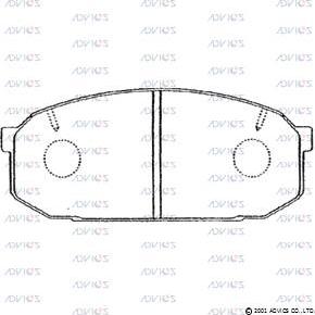 Advics SN272 - Гальмівні колодки, дискові гальма autocars.com.ua