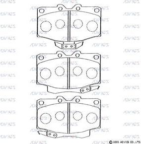 Advics SN274P - Тормозные колодки, дисковые, комплект avtokuzovplus.com.ua