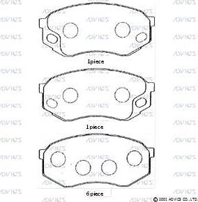 Advics SN279E - Тормозные колодки, дисковые, комплект avtokuzovplus.com.ua