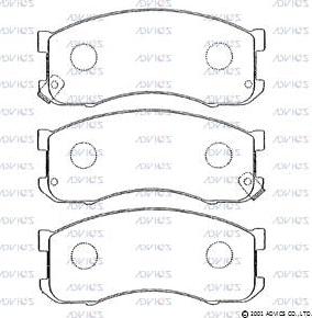 Advics SN280P - Гальмівні колодки, дискові гальма autocars.com.ua