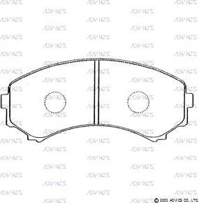 Advics SN281P - Гальмівні колодки, дискові гальма autocars.com.ua