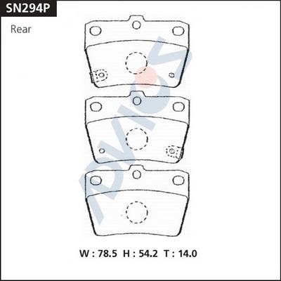 Advics SN294P - Тормозные колодки, дисковые, комплект avtokuzovplus.com.ua