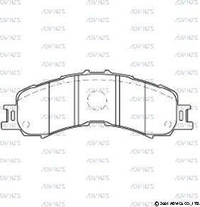 ADVICS SN300 - Гальмівні колодки, дискові гальма autocars.com.ua