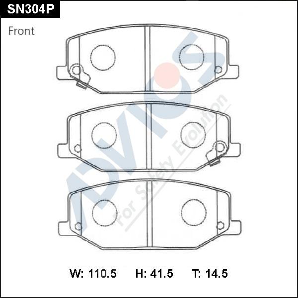 Advics SN304P - Гальмівні колодки, дискові гальма autocars.com.ua