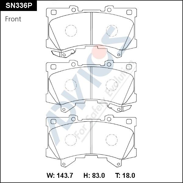 ADVICS SN336P - Гальмівні колодки, дискові гальма autocars.com.ua