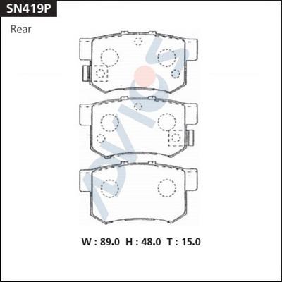 Advics SN419P - Гальмівні колодки, дискові гальма autocars.com.ua