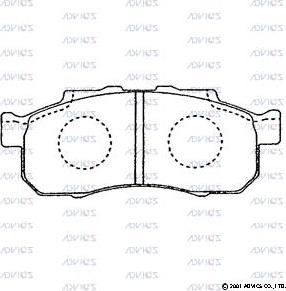 Advics SN422 - Тормозные колодки, дисковые, комплект avtokuzovplus.com.ua