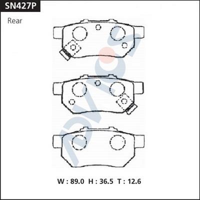 Advics SN427P - Гальмівні колодки, дискові гальма autocars.com.ua