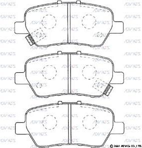 Advics SS436-S - Тормозные колодки, дисковые, комплект avtokuzovplus.com.ua