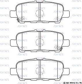 Advics SN509P - Гальмівні колодки, дискові гальма autocars.com.ua