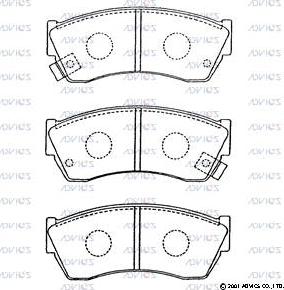 Advics SN535P - Тормозные колодки, дисковые, комплект avtokuzovplus.com.ua