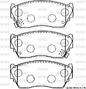 Advics SN580P - Гальмівні колодки, дискові гальма autocars.com.ua