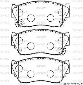 Advics SN590P - Гальмівні колодки, дискові гальма autocars.com.ua