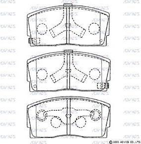 Advics SN623P - Тормозные колодки, дисковые, комплект avtokuzovplus.com.ua