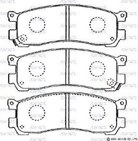 Advics SN657P - Тормозные колодки, дисковые, комплект avtokuzovplus.com.ua