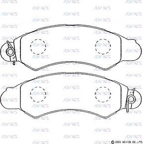 Advics SN681 - Тормозные колодки, дисковые, комплект avtokuzovplus.com.ua