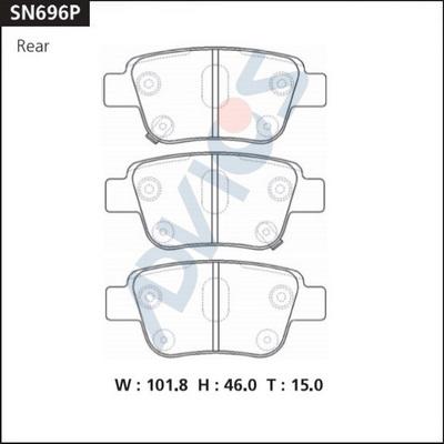 Advics SN696P - Тормозные колодки, дисковые, комплект avtokuzovplus.com.ua