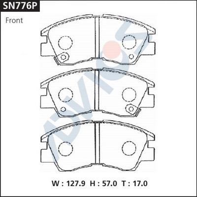 Advics SN776P - Гальмівні колодки, дискові гальма autocars.com.ua