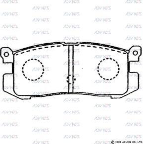 Advics SN785 - Тормозные колодки, дисковые, комплект avtokuzovplus.com.ua