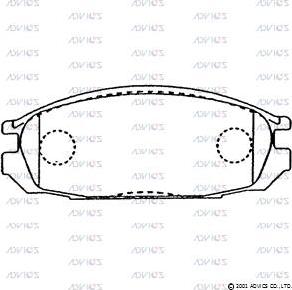 Advics SN791 - Гальмівні колодки, дискові гальма autocars.com.ua