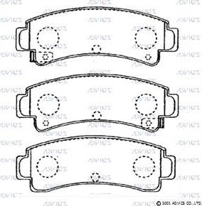 Advics SN792P - Тормозные колодки, дисковые, комплект avtokuzovplus.com.ua