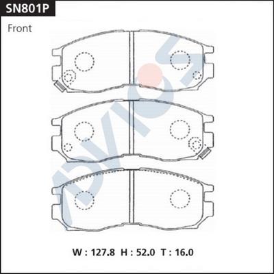 Advics SN801P - Гальмівні колодки, дискові гальма autocars.com.ua