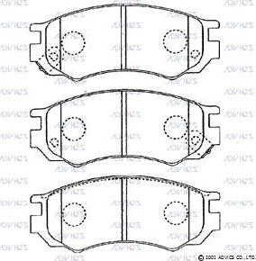 Advics SN803P - Гальмівні колодки, дискові гальма autocars.com.ua