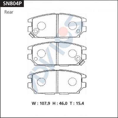 Advics SN804P - Гальмівні колодки, дискові гальма autocars.com.ua