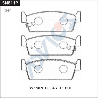 Advics SN811P - Гальмівні колодки, дискові гальма autocars.com.ua