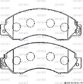 ADVICS SN813P - Гальмівні колодки, дискові гальма autocars.com.ua