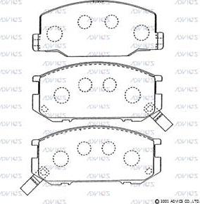 Advics SN825P - Тормозные колодки, дисковые, комплект avtokuzovplus.com.ua