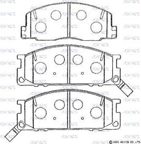 Advics SN826P - Тормозные колодки, дисковые, комплект avtokuzovplus.com.ua