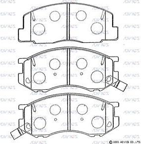 Advics SN827P - Тормозные колодки, дисковые, комплект avtokuzovplus.com.ua