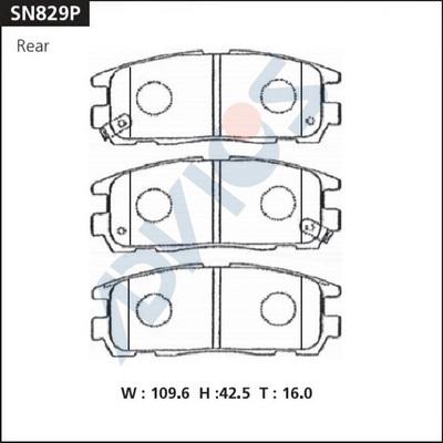 Advics SN829P - Тормозные колодки, дисковые, комплект avtokuzovplus.com.ua