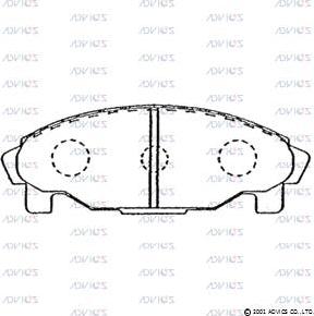 Advics SN835 - Тормозные колодки, дисковые, комплект avtokuzovplus.com.ua