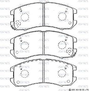 Advics SN848P - Гальмівні колодки, дискові гальма autocars.com.ua