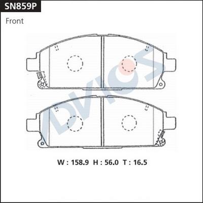 Advics SN859P - Гальмівні колодки, дискові гальма autocars.com.ua