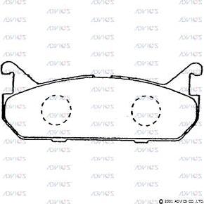 Advics SN861 - Тормозные колодки, дисковые, комплект avtokuzovplus.com.ua