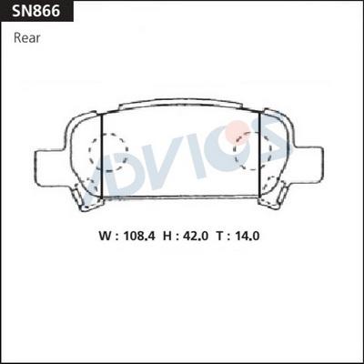 Advics SN866 - Гальмівні колодки, дискові гальма autocars.com.ua