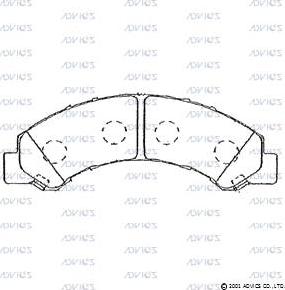 Advics SN881 - Гальмівні колодки, дискові гальма autocars.com.ua