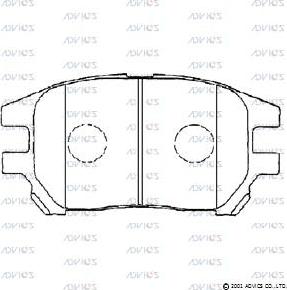 Advics SN893 - Тормозные колодки, дисковые, комплект avtokuzovplus.com.ua