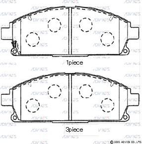 Advics SN899P - Тормозные колодки, дисковые, комплект avtokuzovplus.com.ua