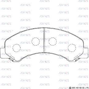 Advics SN904 - Гальмівні колодки, дискові гальма autocars.com.ua