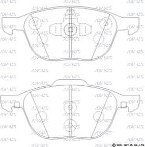 Advics SN918 - Тормозные колодки, дисковые, комплект avtokuzovplus.com.ua