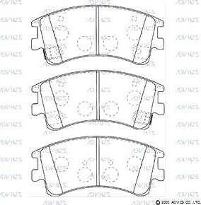 Advics SN919P - Тормозные колодки, дисковые, комплект avtokuzovplus.com.ua