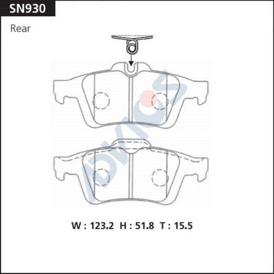 Advics SN930 - Гальмівні колодки, дискові гальма autocars.com.ua